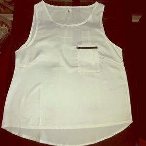 Womens White Chiffon Blouse